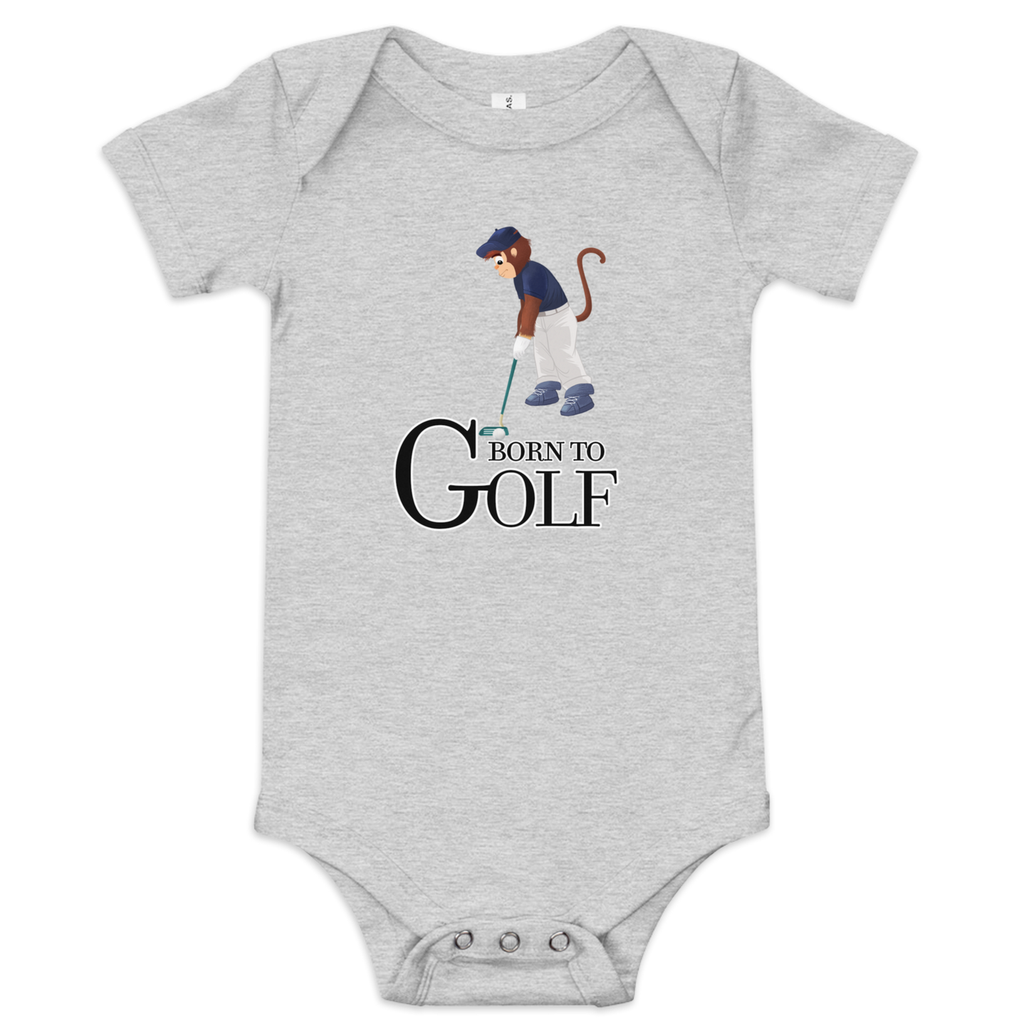 Born to Golf Tree Putt - Baby Short Sleeve One Piece