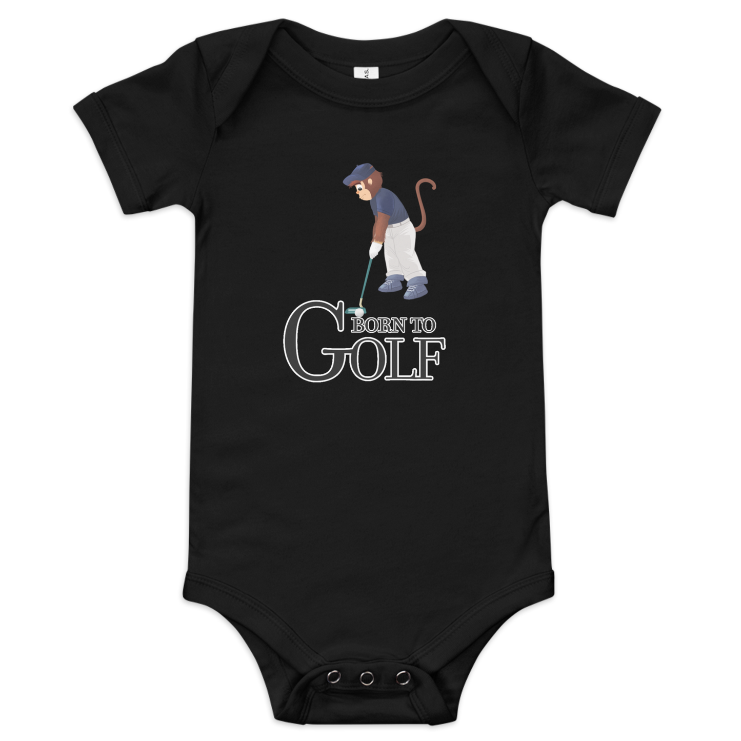 Born to Golf Tree Putt - Baby Short Sleeve One Piece